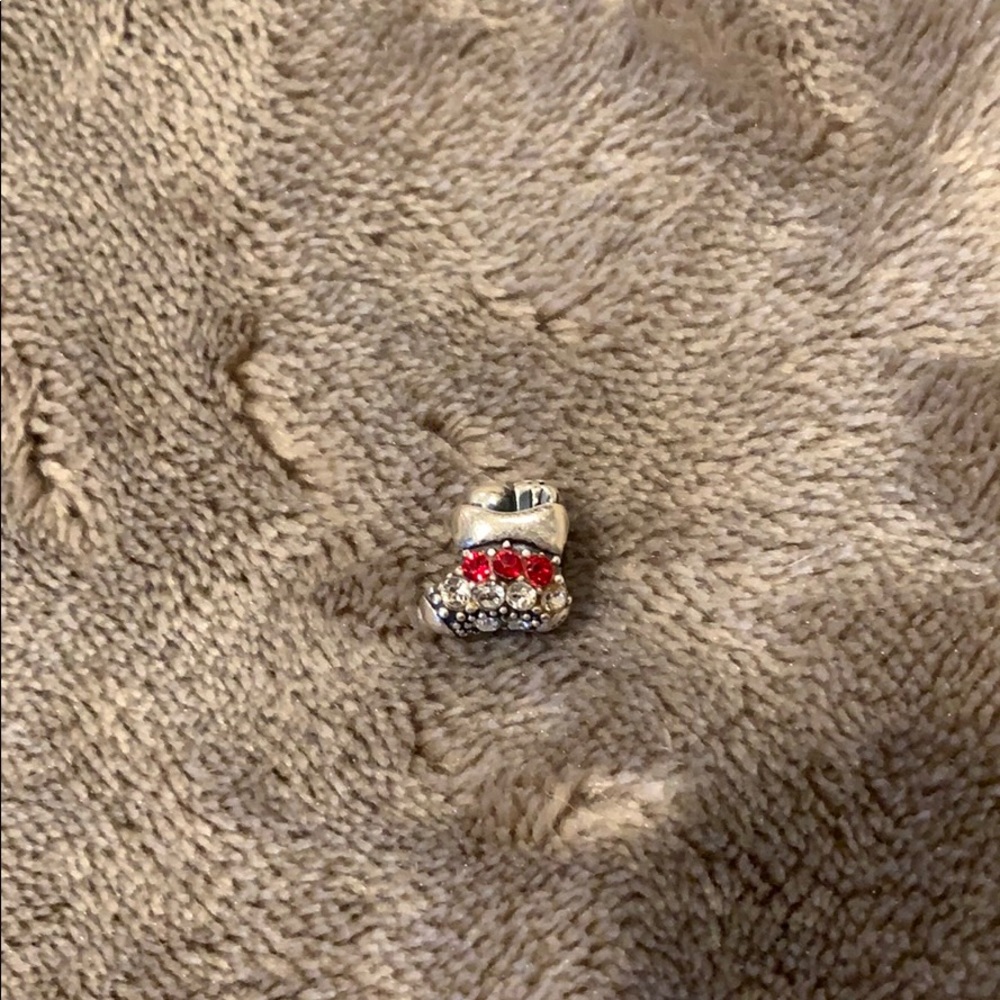 Pandora Red Rhinestone Stocking Bead